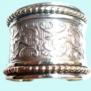 Spinner Ring. Meditation silver gold rings