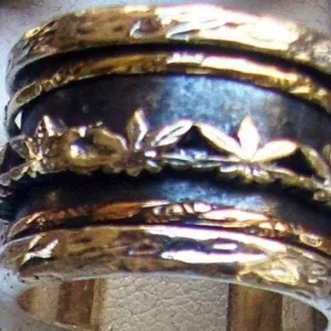 Spinner Ring  wide band silver gold ring for woman.
