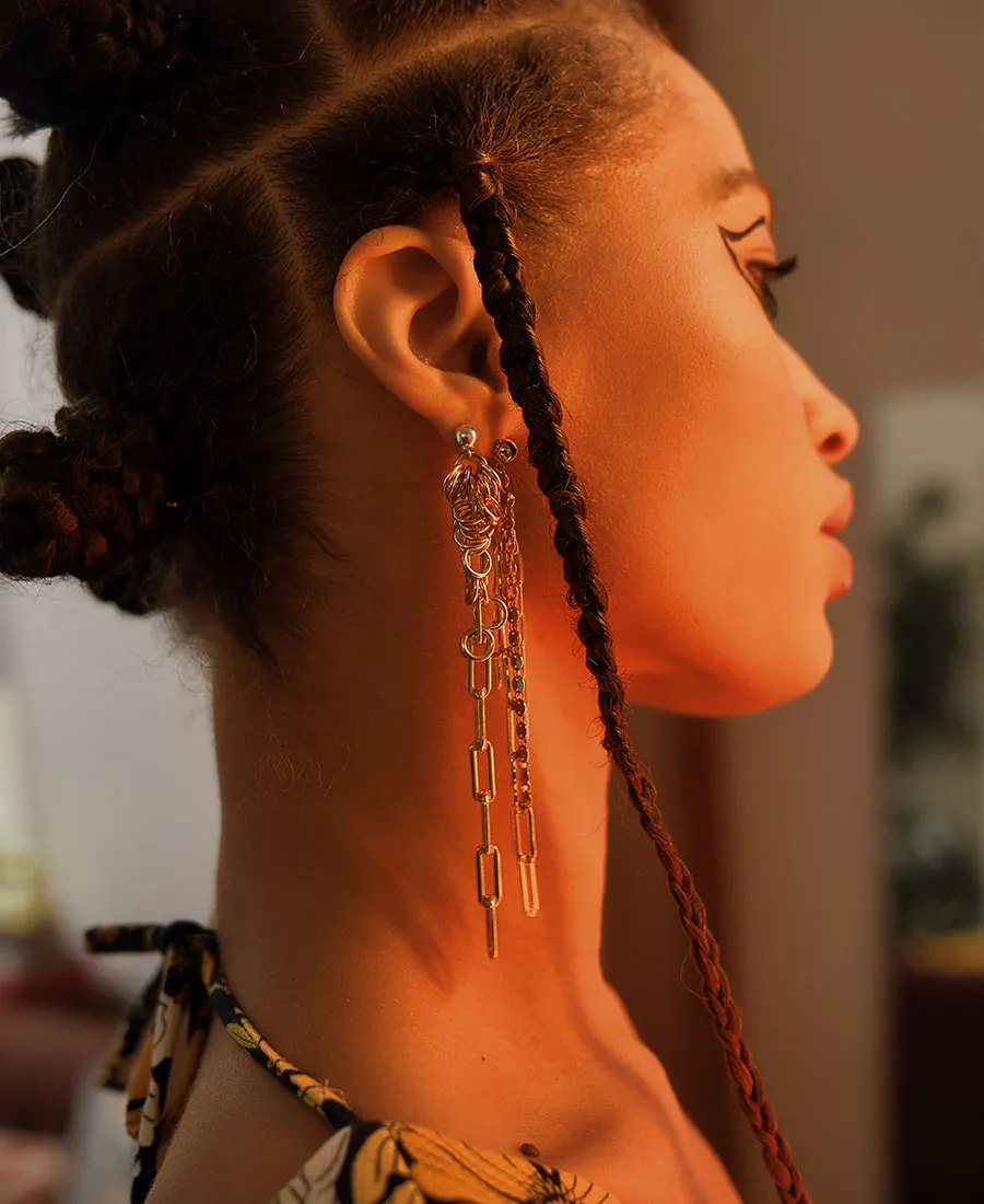 Splatter drop earring