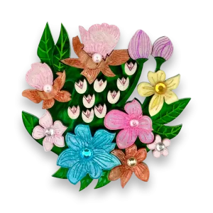 Spring flowers - brooch