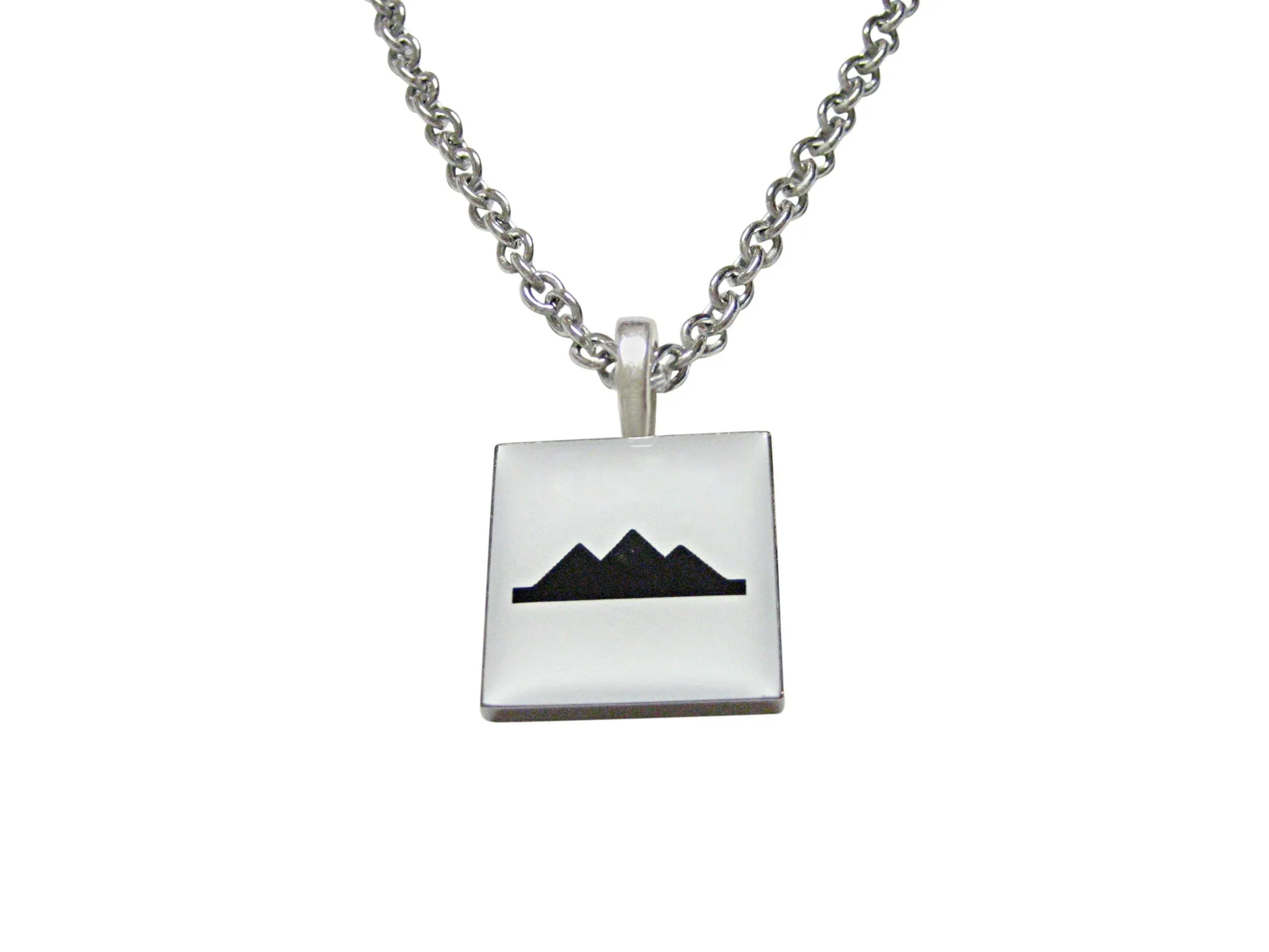 Square Iconic Pyramid Pendant Necklace