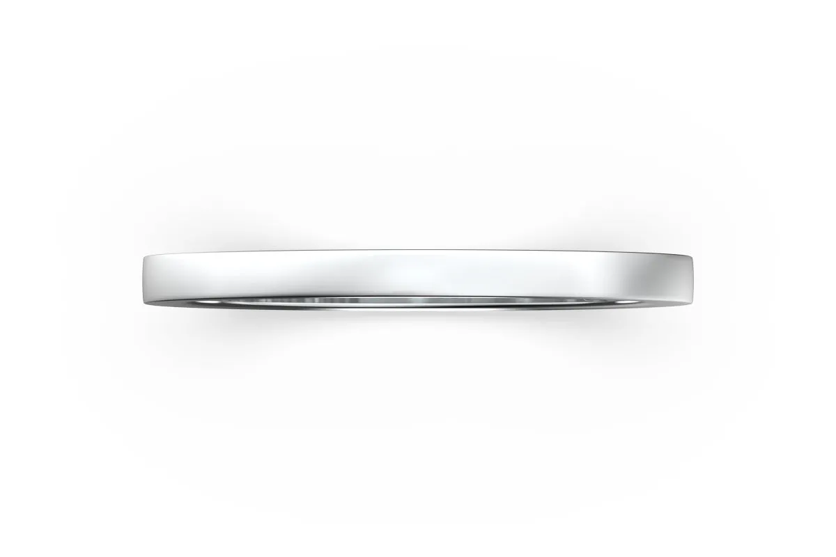 STACKING BAND RING 14k WHITE GOLD
