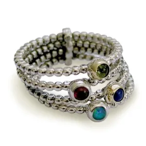 Stacking Birthstones Mothers ring - In your eyes R1606G