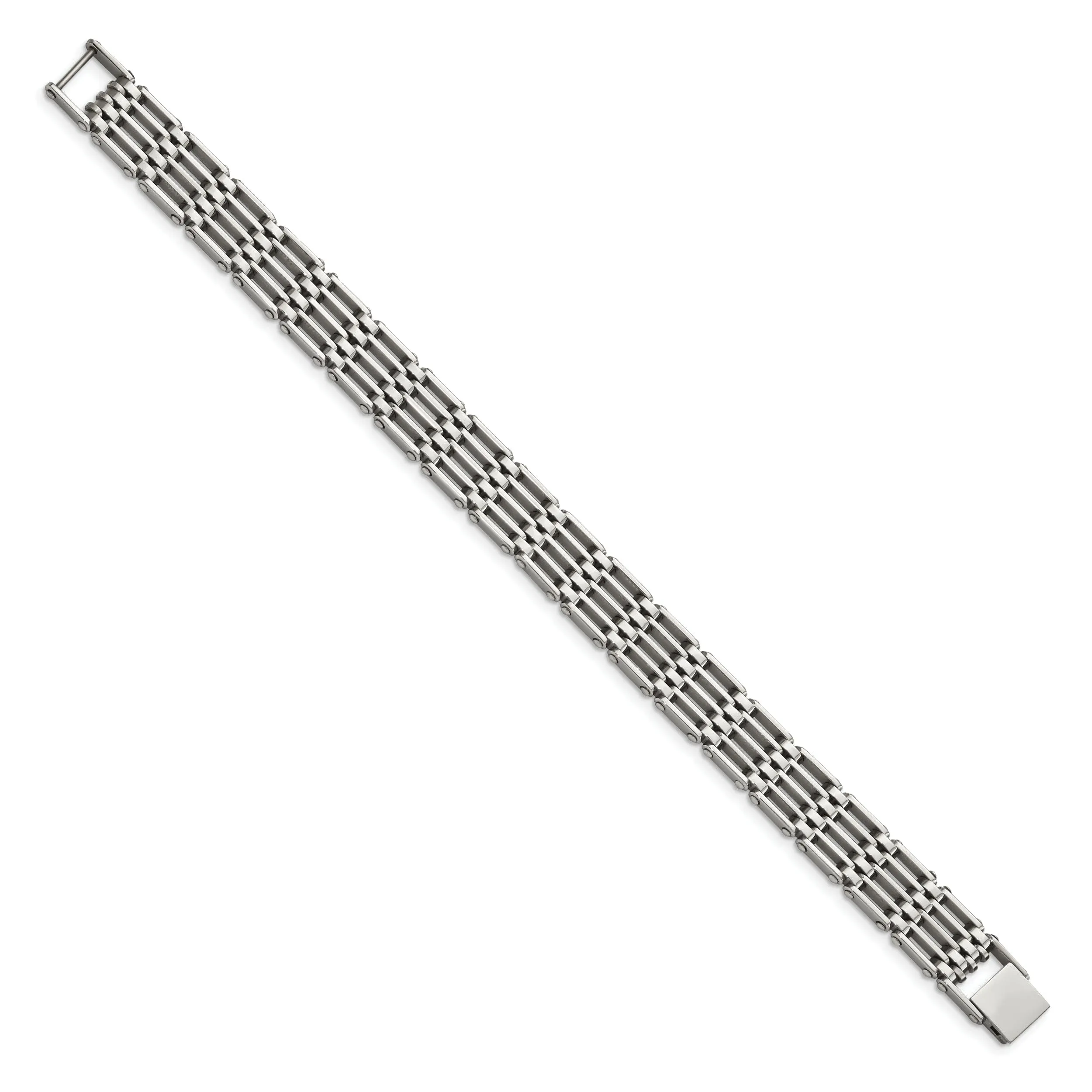 Stainless Steel Fold Over Bracelet