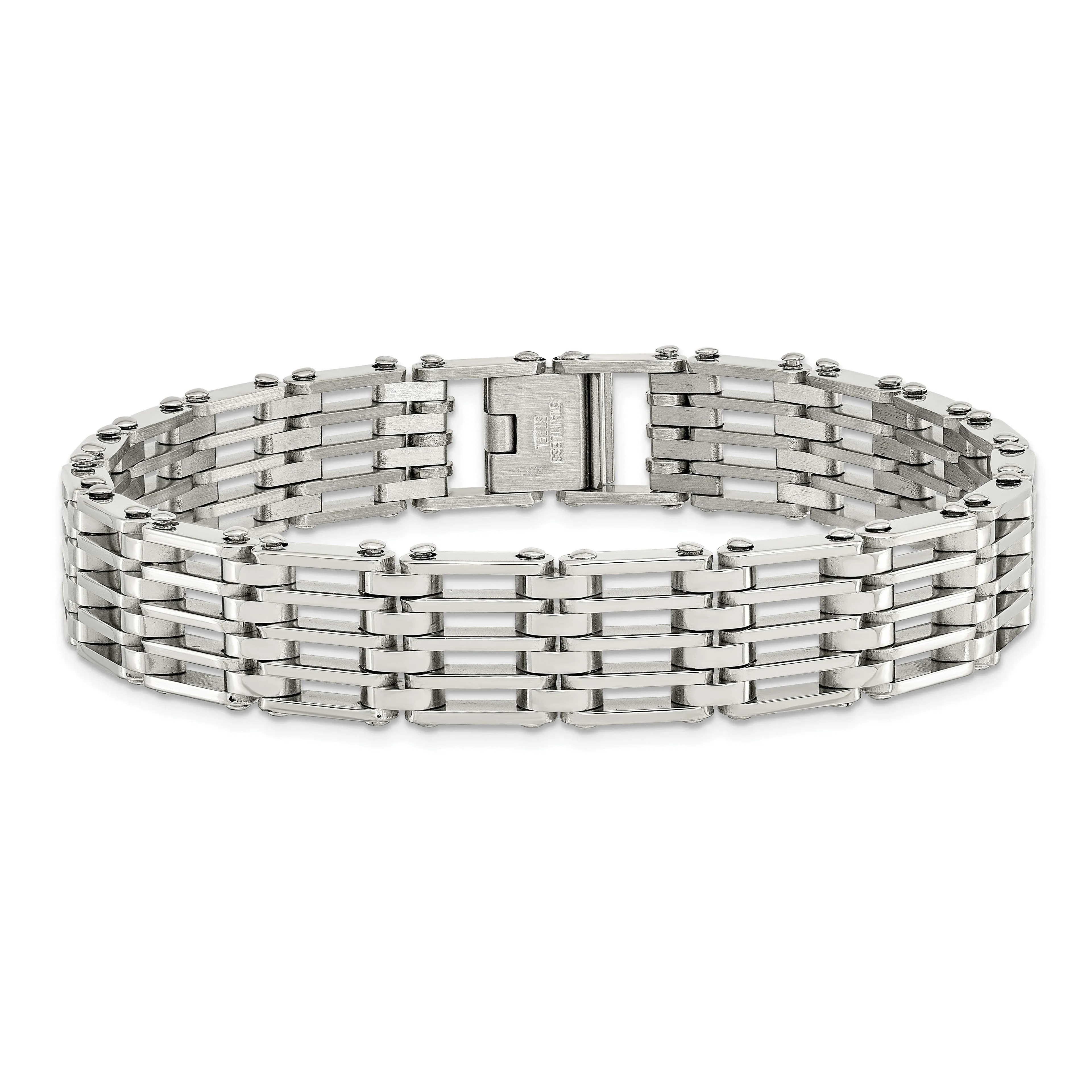 Stainless Steel Fold Over Bracelet