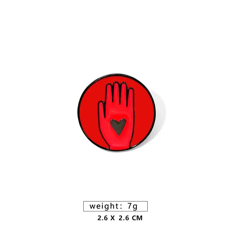 Stainless Steel Geometric Handala Boy Brooch Pin Badge Watermelon Backpack Personalized Charm Jewelry Accessories for Women Men