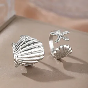 starfish shell ring JLTR0516