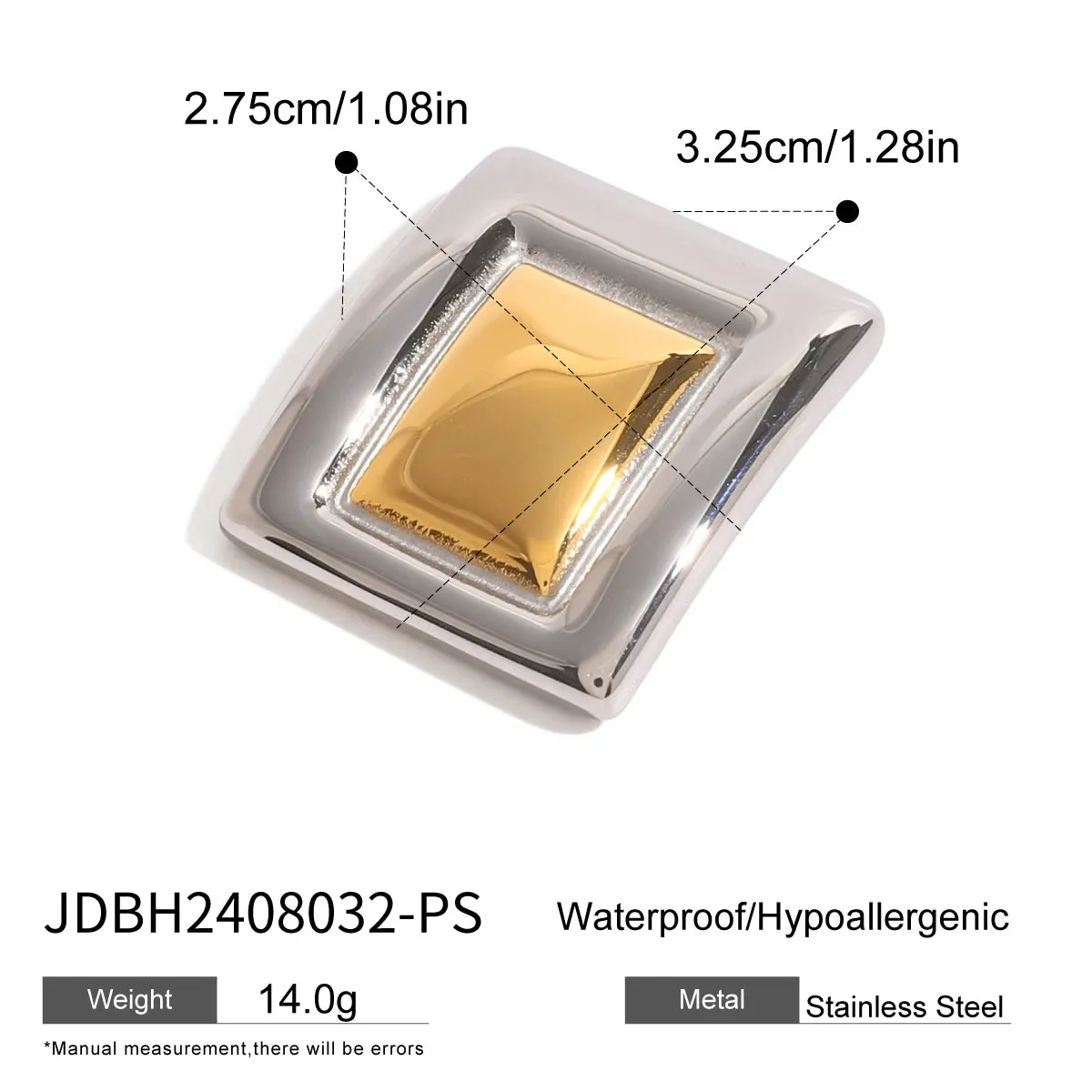 Statement Stainless Steel Geometric Brooches