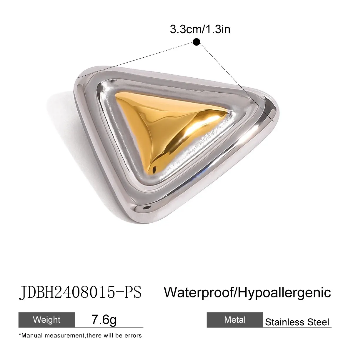 Statement Stainless Steel Geometric Brooches