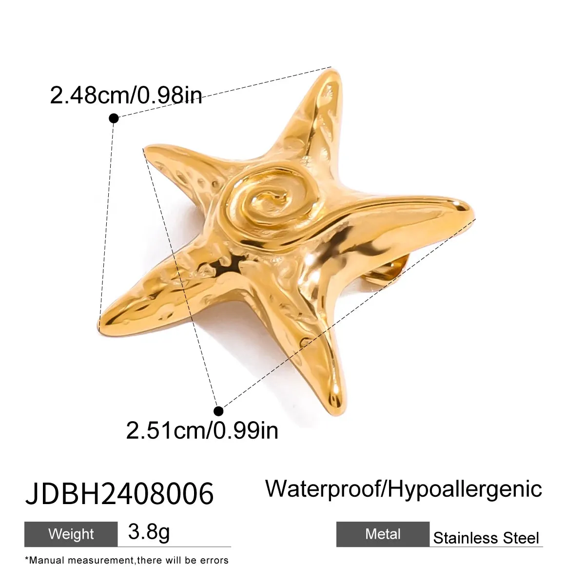 Statement Stainless Steel Geometric Brooches