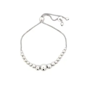 Sterling Silver Ball Bead Slider Bracelet