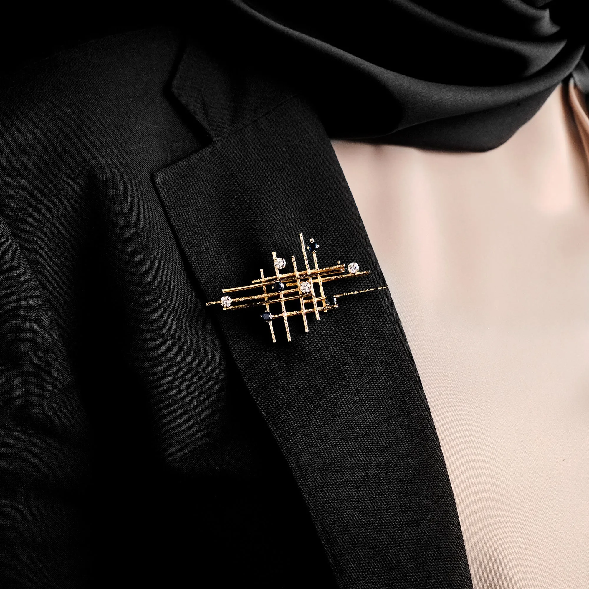 Steven Stone Geometric Brooch