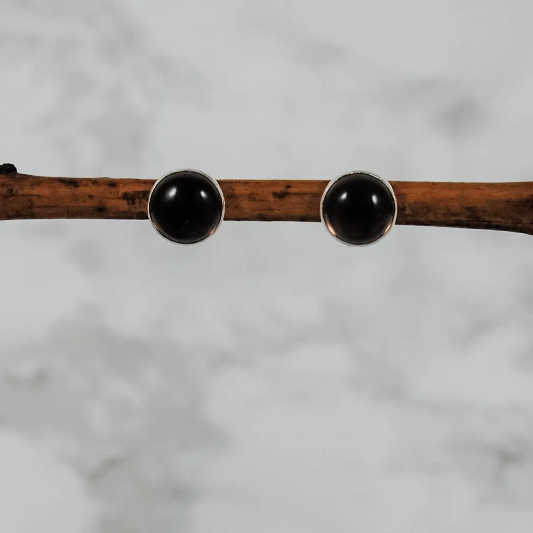 Stone Studs - sterling silver