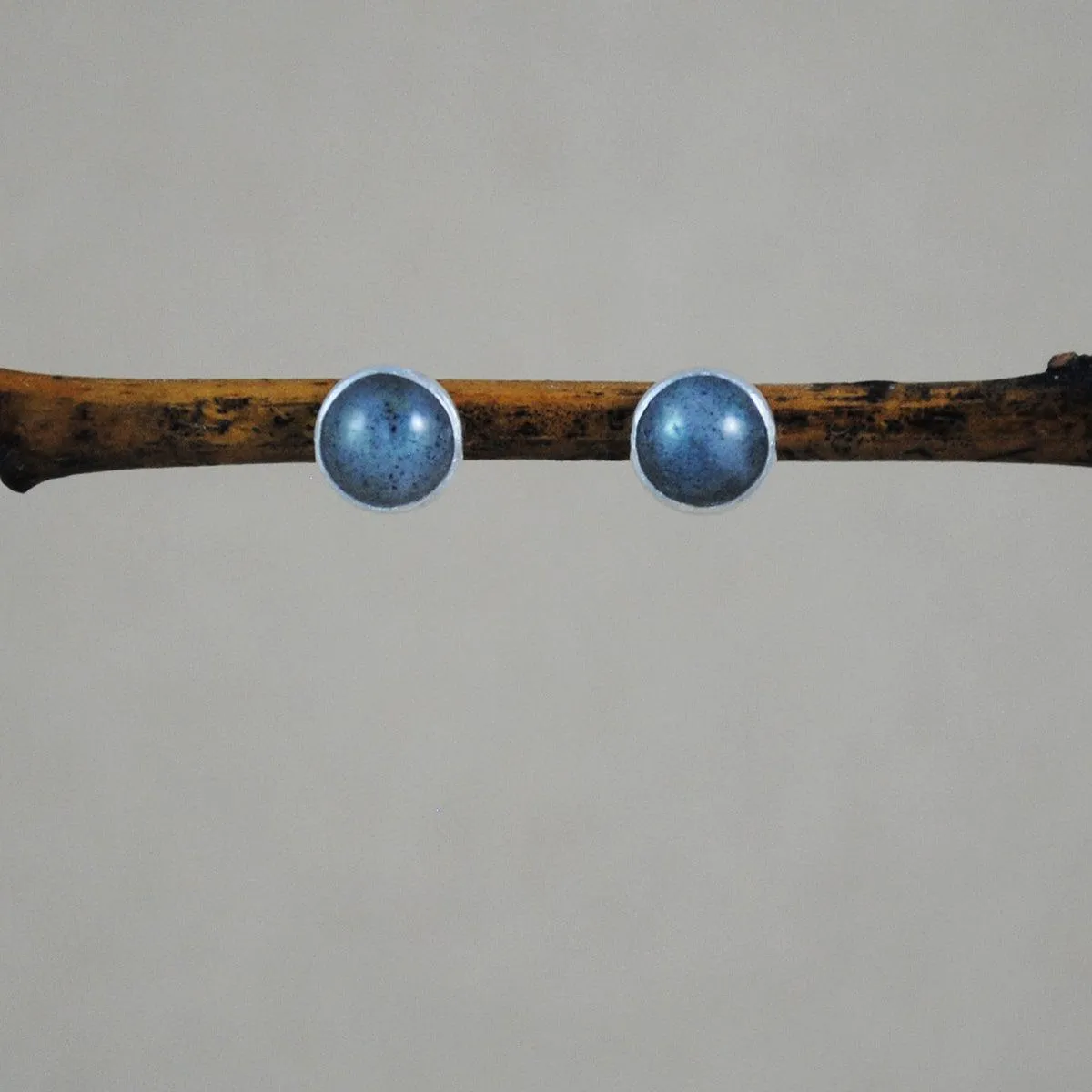 Stone Studs - sterling silver