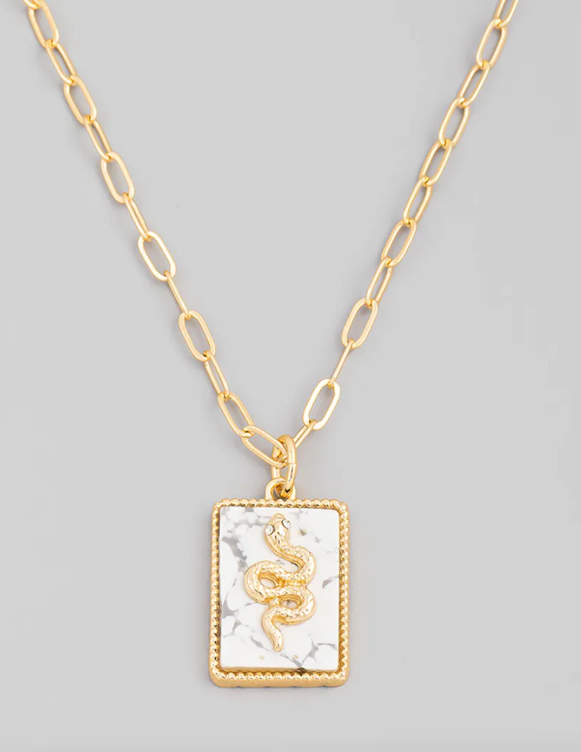 Stoney Snake Pendant Necklace