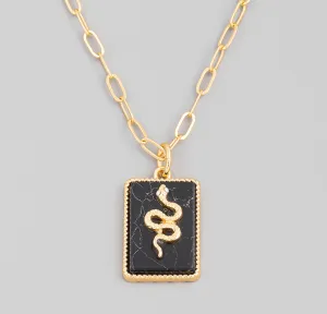 Stoney Snake Pendant Necklace