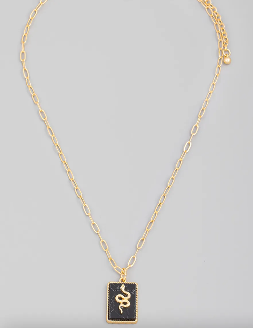 Stoney Snake Pendant Necklace