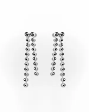 String Earrings - Silver
