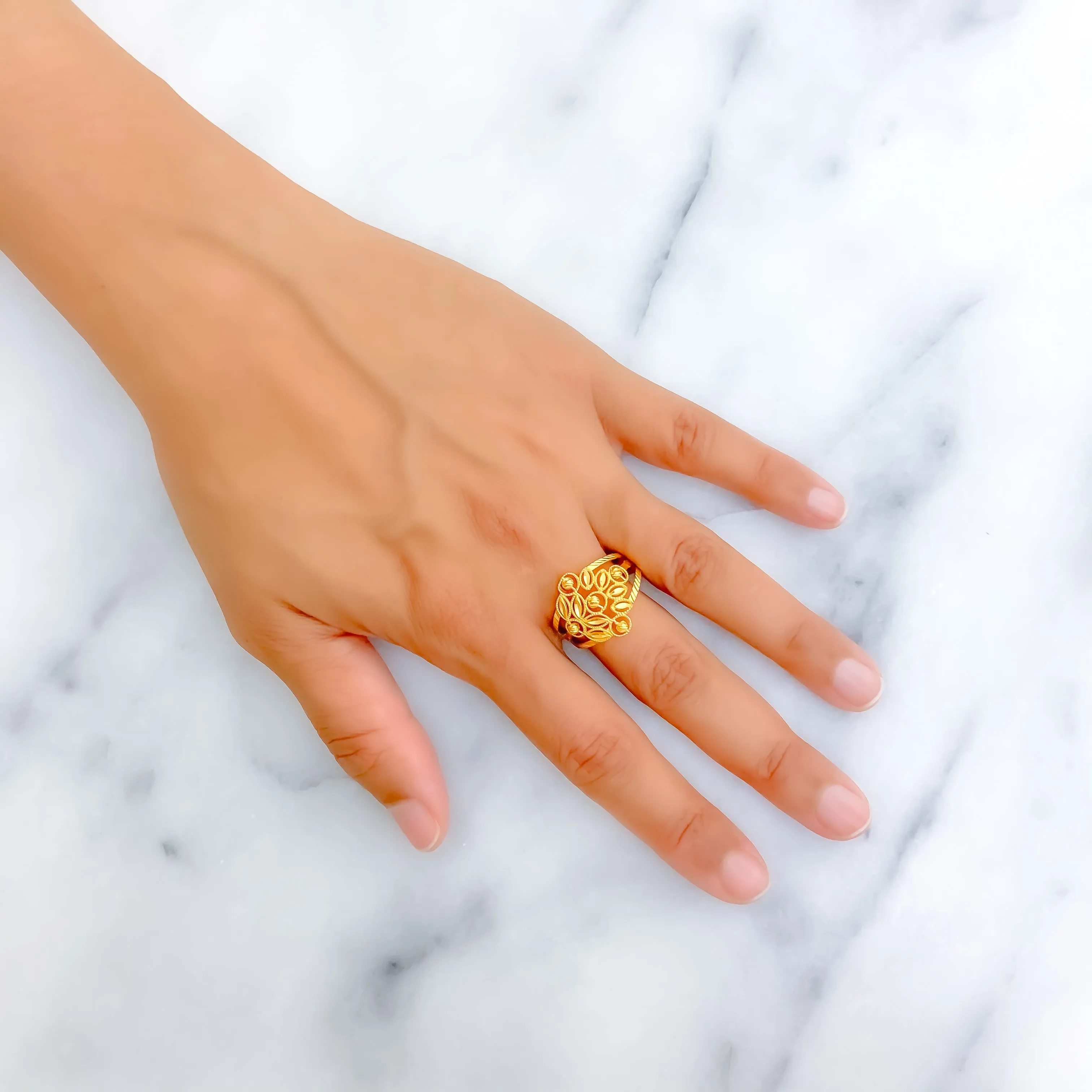 Stylish Everyday 22k Gold Ring