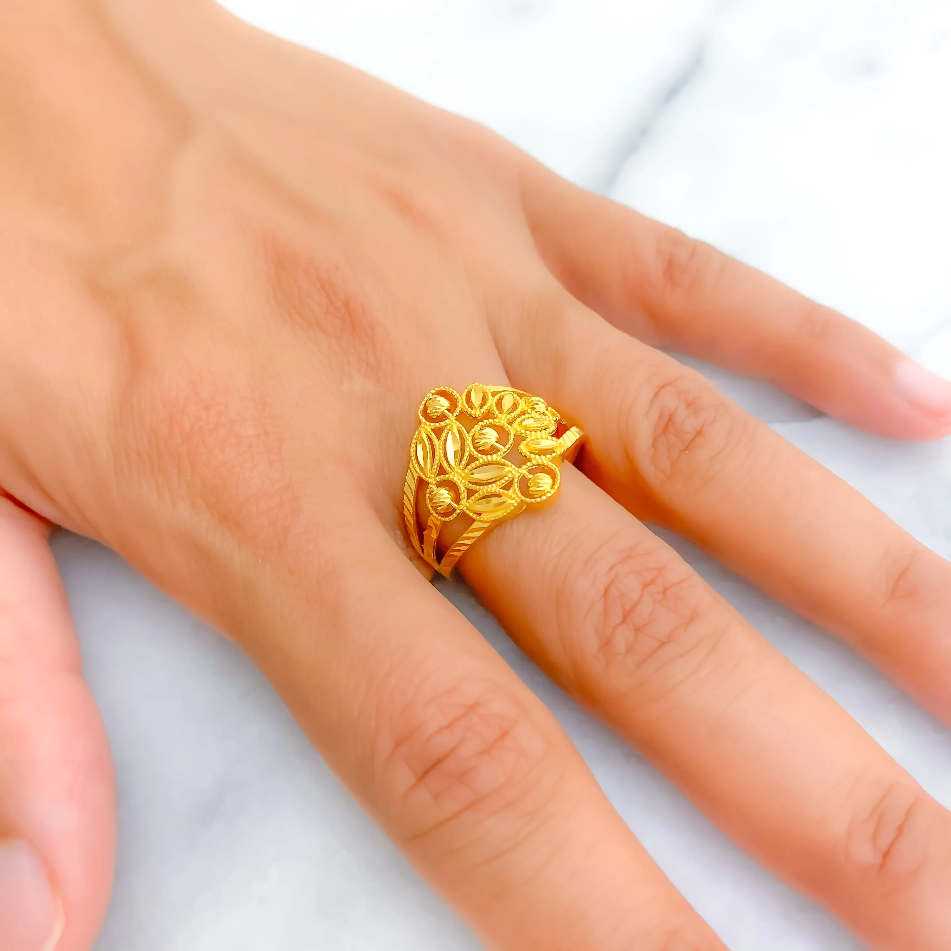 Stylish Everyday 22k Gold Ring