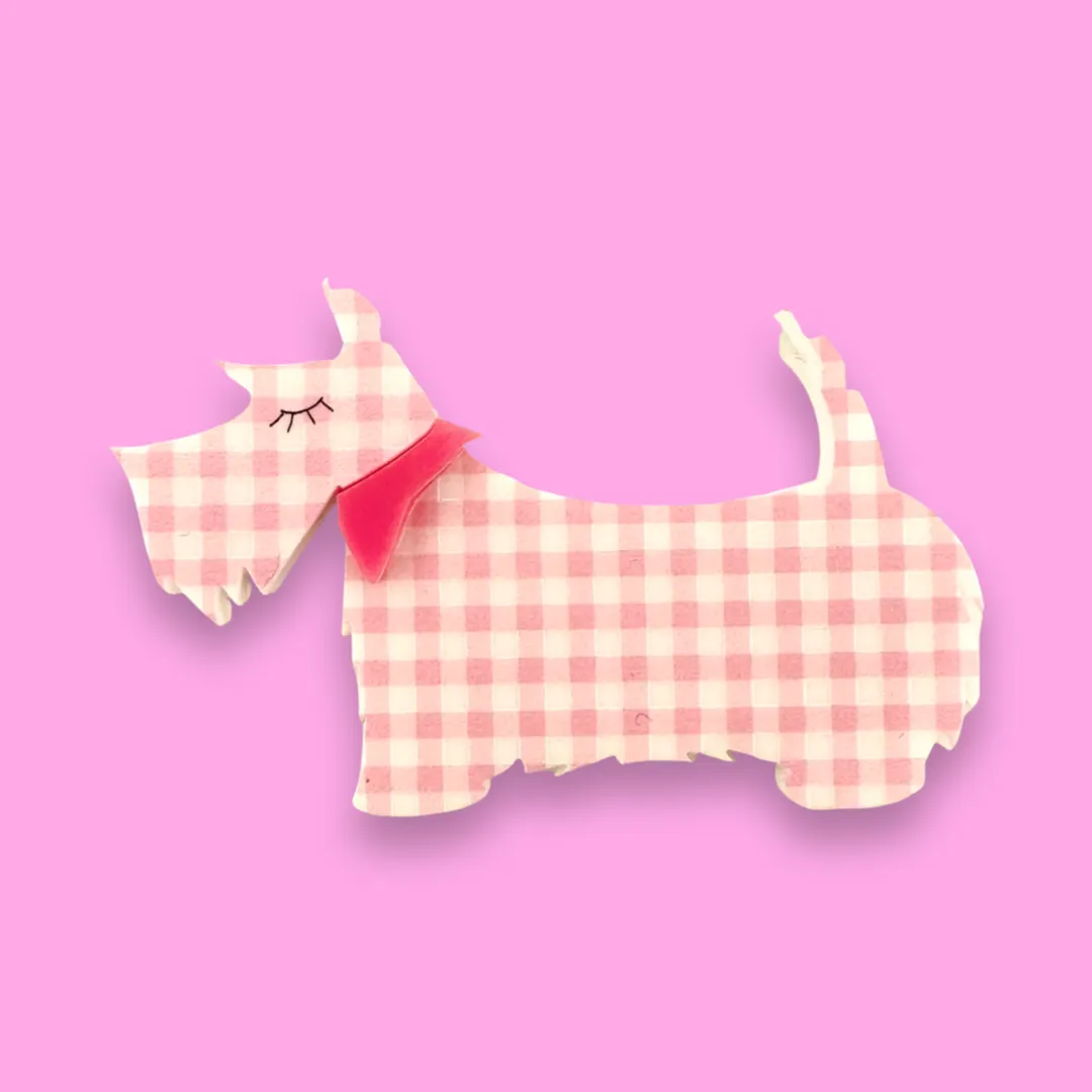 Sugar the Scotty dog  🌸 - brooch - Set of 4