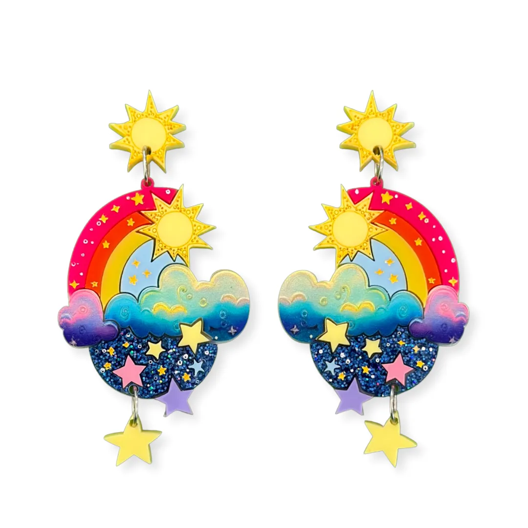 Sun Rainbow  ☀️ 🌈 - earrings
