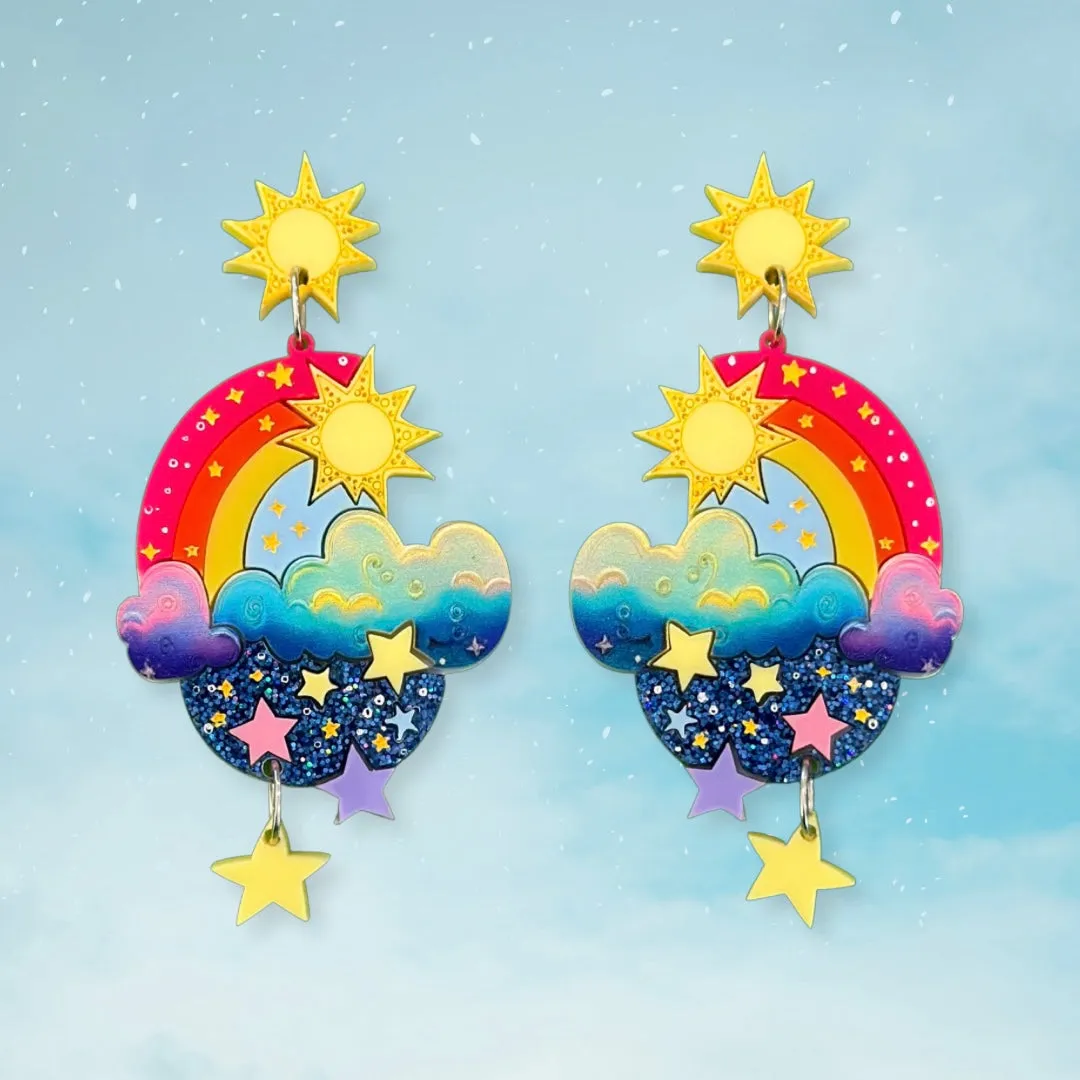 Sun Rainbow  ☀️ 🌈 - earrings