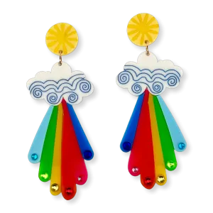 Sunburst Rainbow  ☀️ 🌈 - earrings