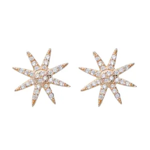 SUNBURST STUD, ROSE GOLD