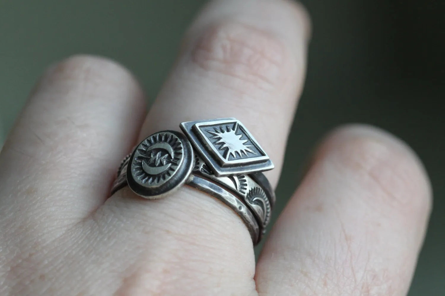 Sunrise Sunset Stacking Ring Set