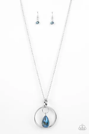 Swinging Shimmer - Blue Necklace