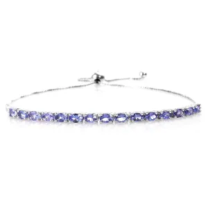 Tanzanite 925 Sterling Silver Tennis Bracelet Jewelry