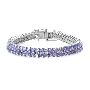 Tanzanite 925 Sterling Silver Tennis Bracelet Jewelry