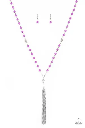 Tassel Takeover Purple Paparazzi Necklace