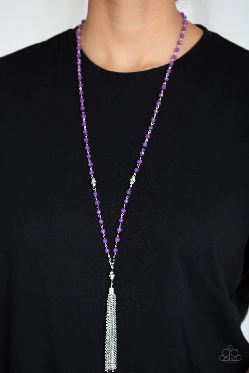 Tassel Takeover Purple Paparazzi Necklace