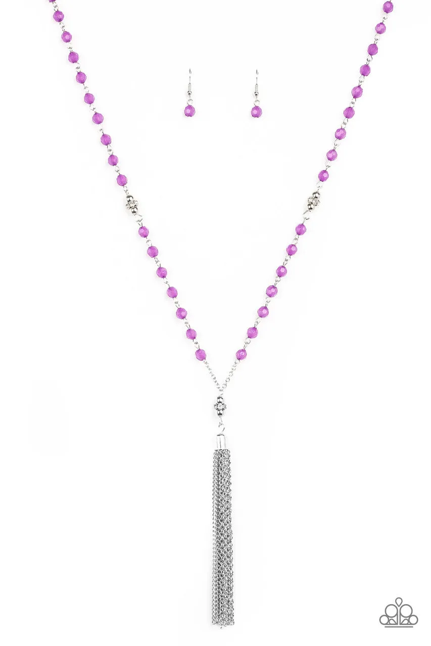 Tassel Takeover Purple Paparazzi Necklace