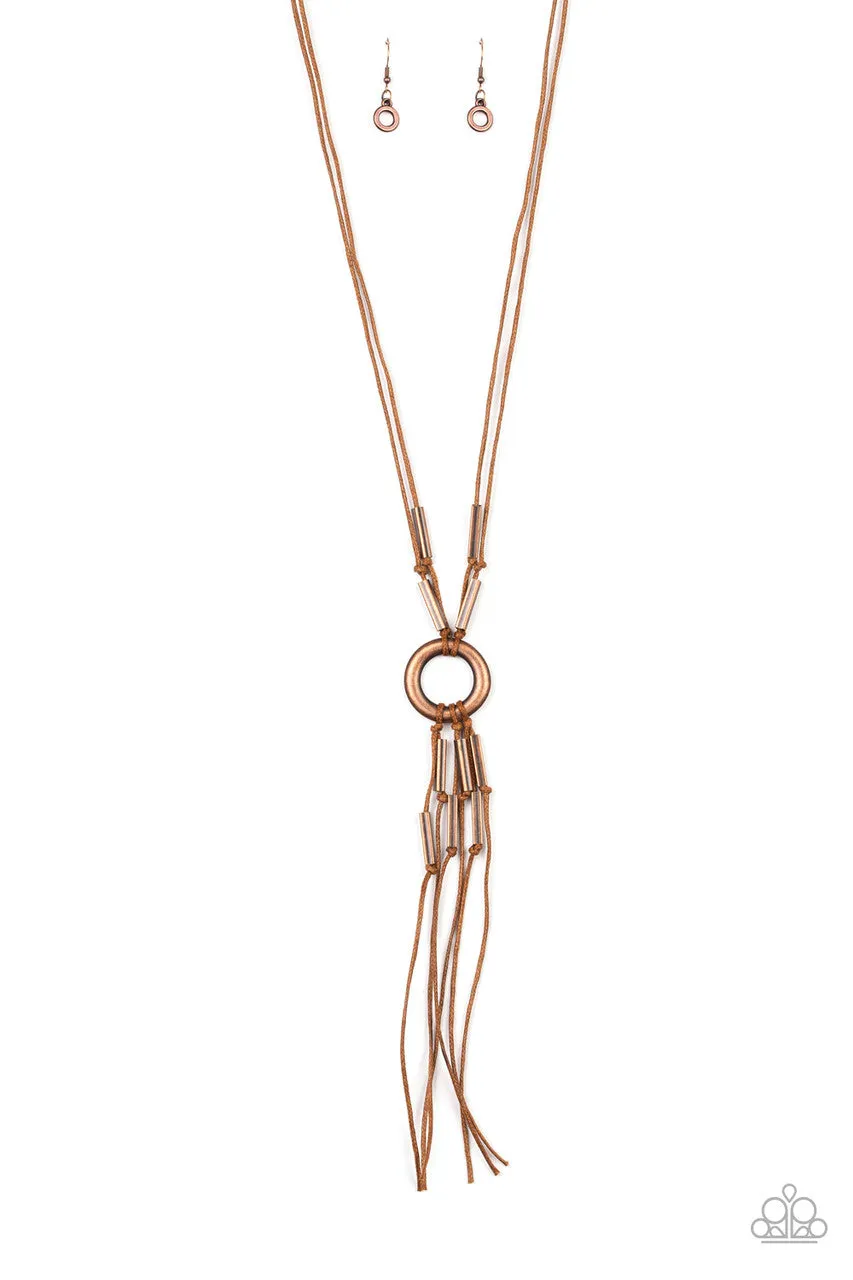 Tasseled Trinket Copper Paparazzi Necklace