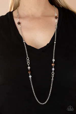 Teasingly Trendy Brown Paparazzi Necklace