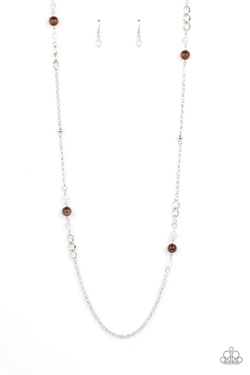 Teasingly Trendy Brown Paparazzi Necklace