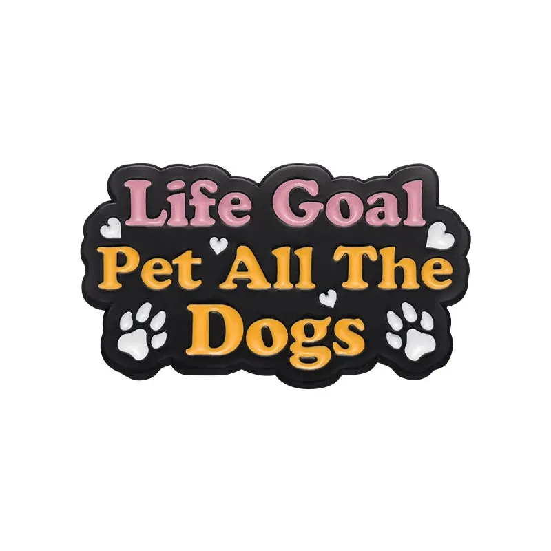 Tell Tour Dog I Said Hi Enamel Pins Sasily Distracted By Dogs Custom Brooches Lapel Badges Jewelry Gift For Pet Enthusiasts
