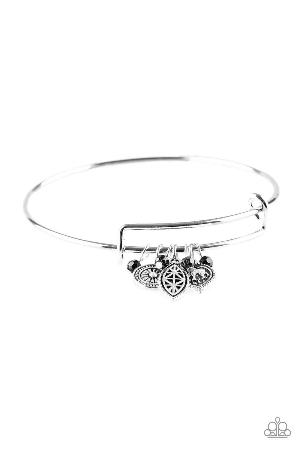 The Elephant In The Room Black Bead Bracelet