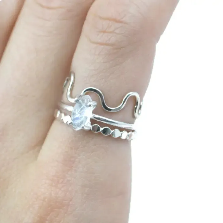 The Land of Salt - Coin Stacking Ring (Silver)