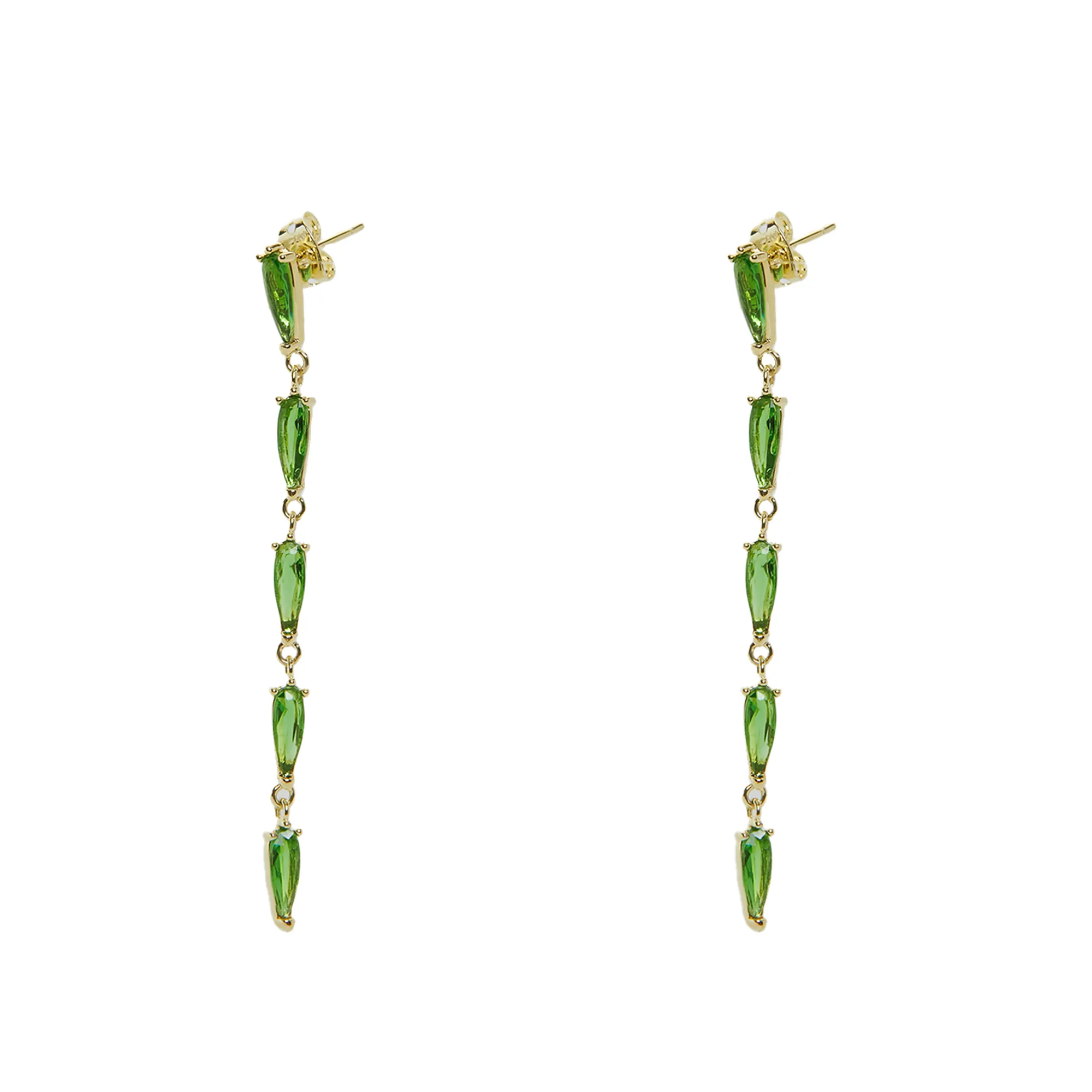 THE PEAR CZ LINEAR EARRING