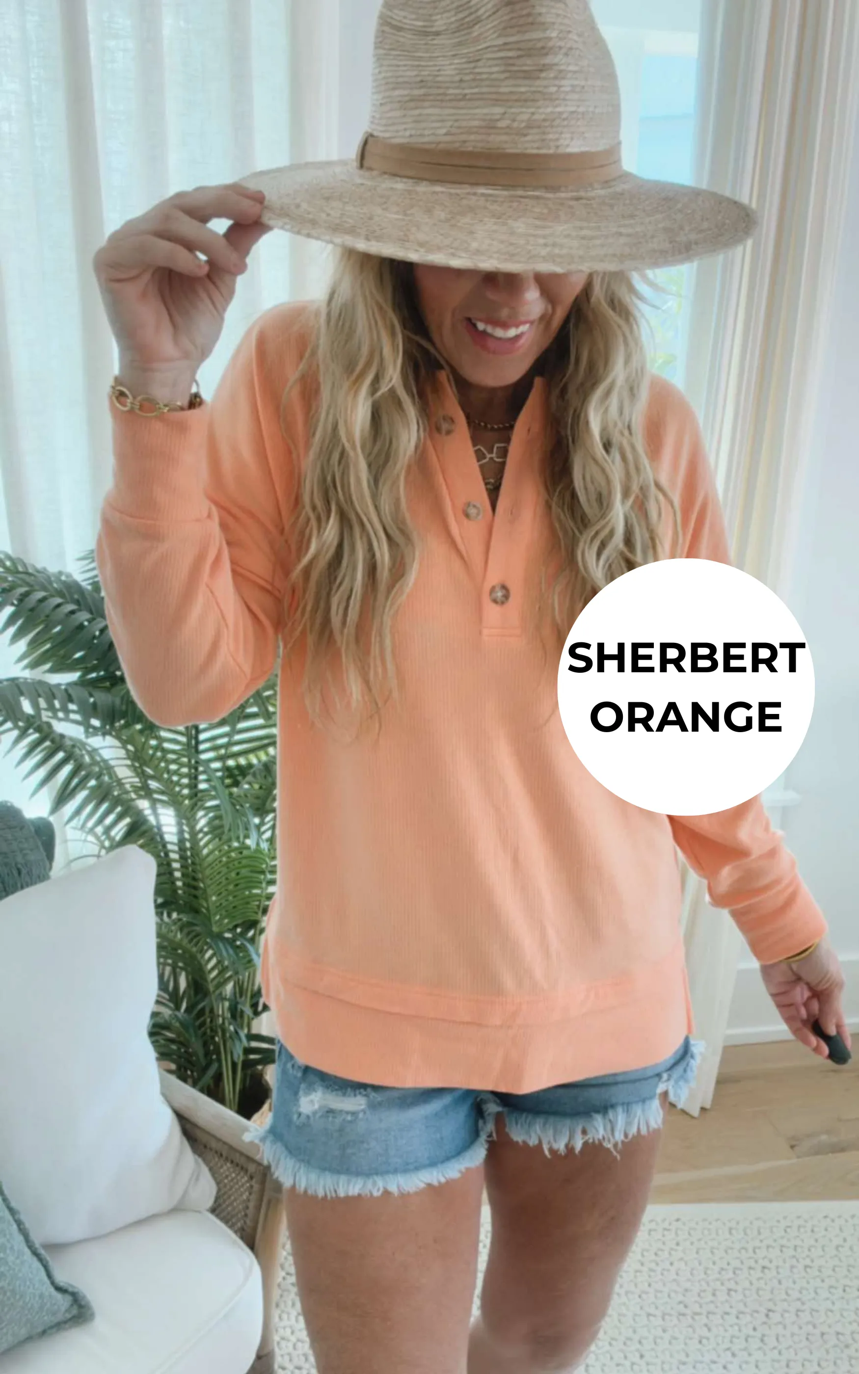 The Perfect Weekend Henley Top | SALTY WAVE  *DEAL-FINAL SALE