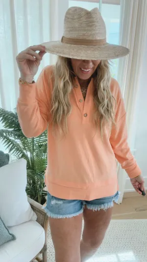 The Perfect Weekend Henley Top | SALTY WAVE  *DEAL-FINAL SALE