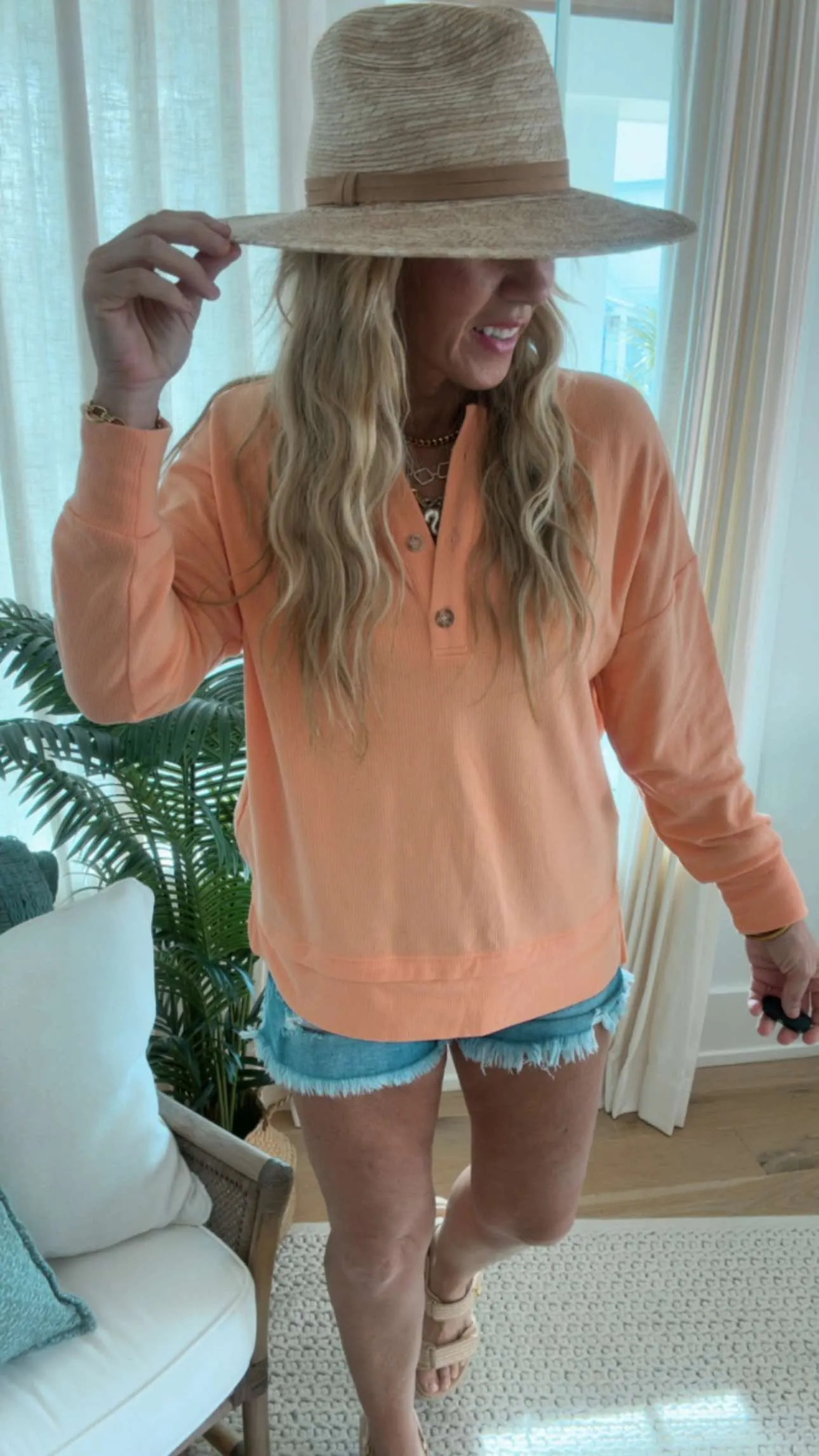 The Perfect Weekend Henley Top | SALTY WAVE  *DEAL-FINAL SALE
