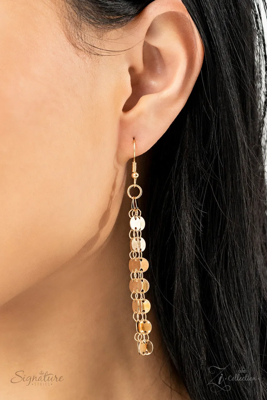 The Suz - 2022 Zi Signature Collection - Gold Disc Cascade Paparazzi Necklace