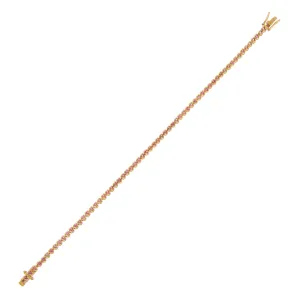 Thin Gemstone Tennis Bracelet 14K