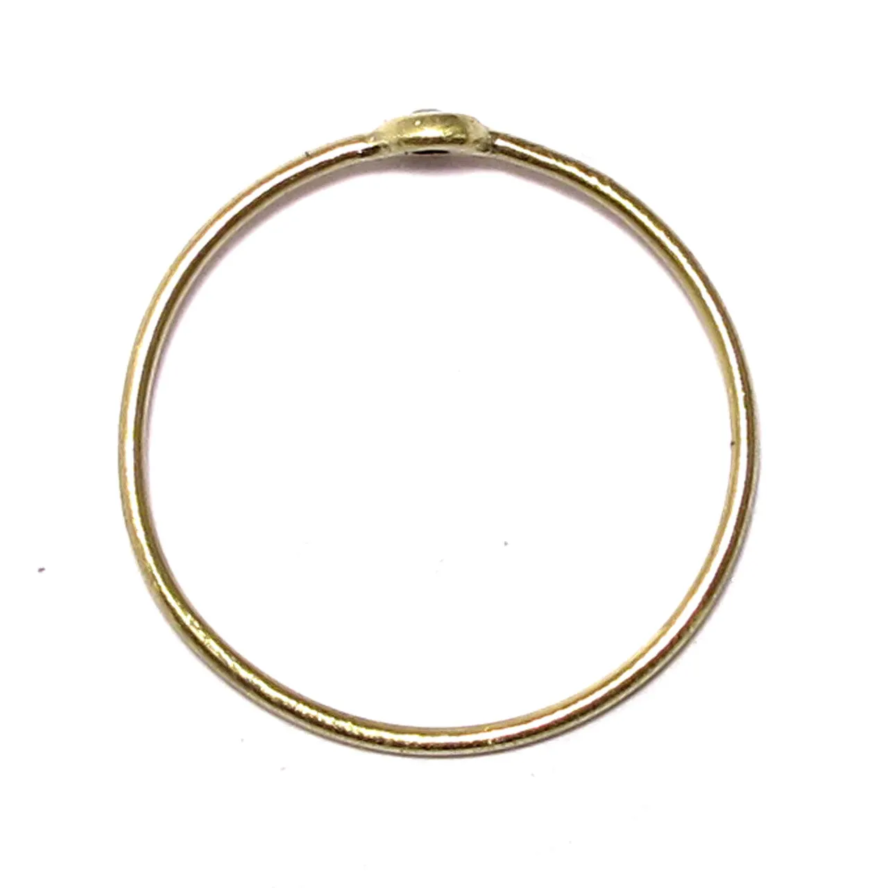 Thin Gold & Diamond Stacking Ring