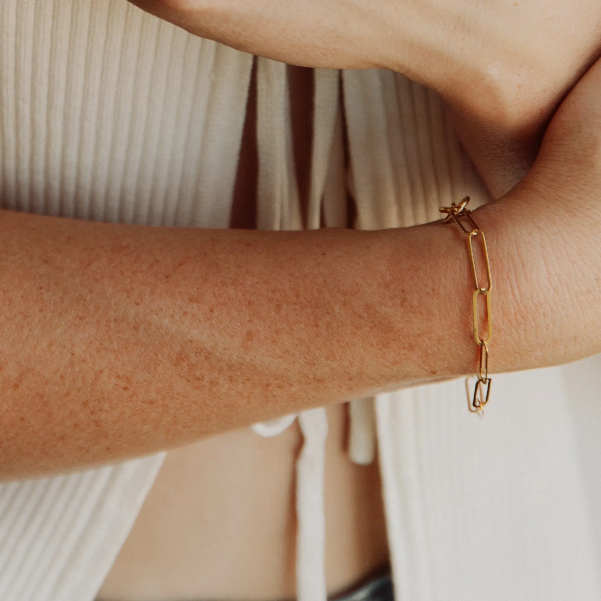 Thin Paperclip Bracelet